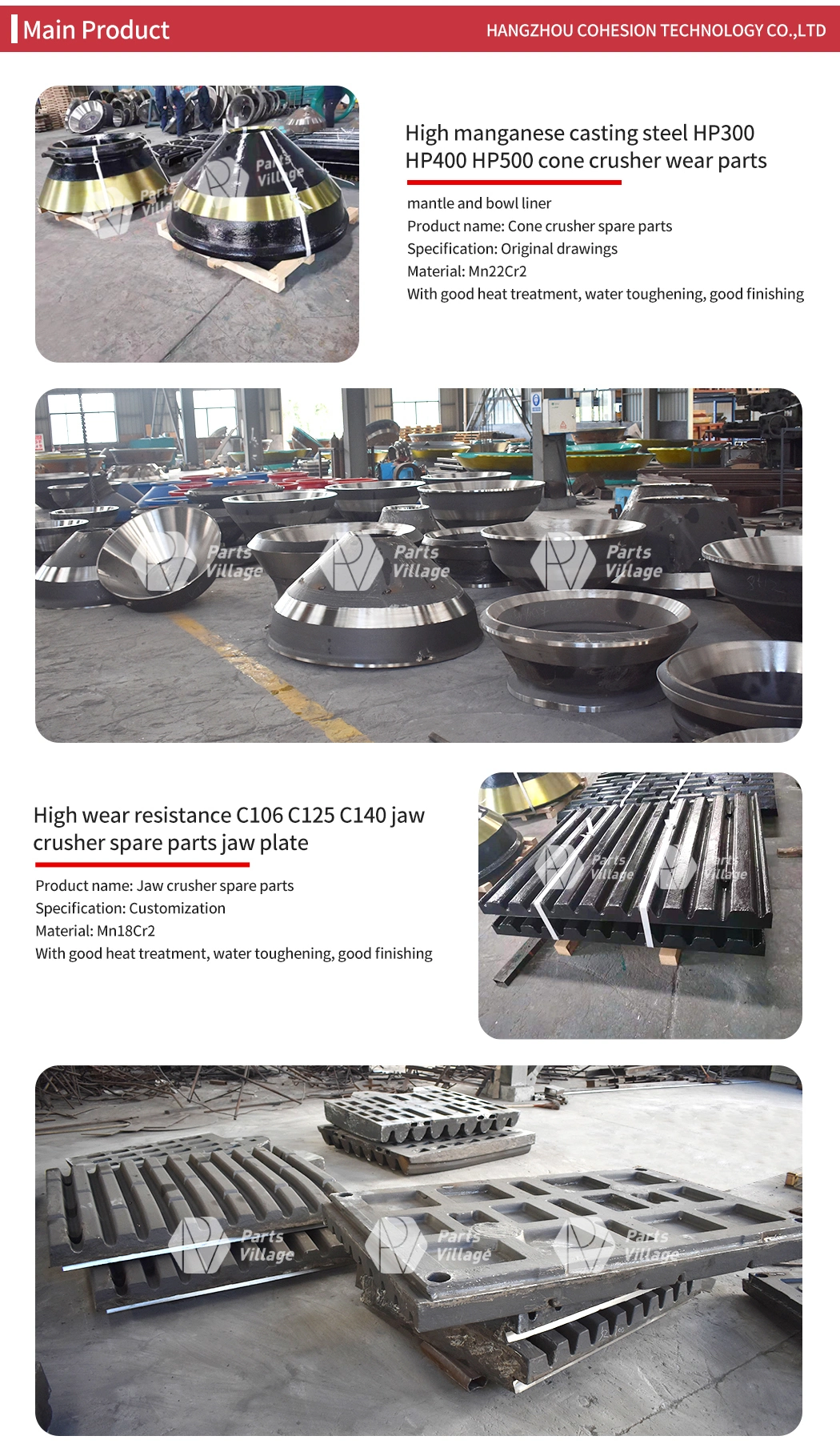 Jaw Crusher Spare Parts PE250X400 Jaw Plate Tooth for Metso Shanbao
