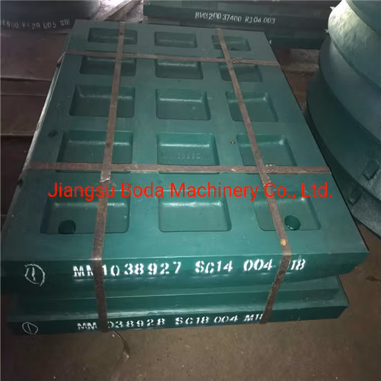 Pezzi di ricambio di vendita caldi per la piastra della mascella del frantoio Metso